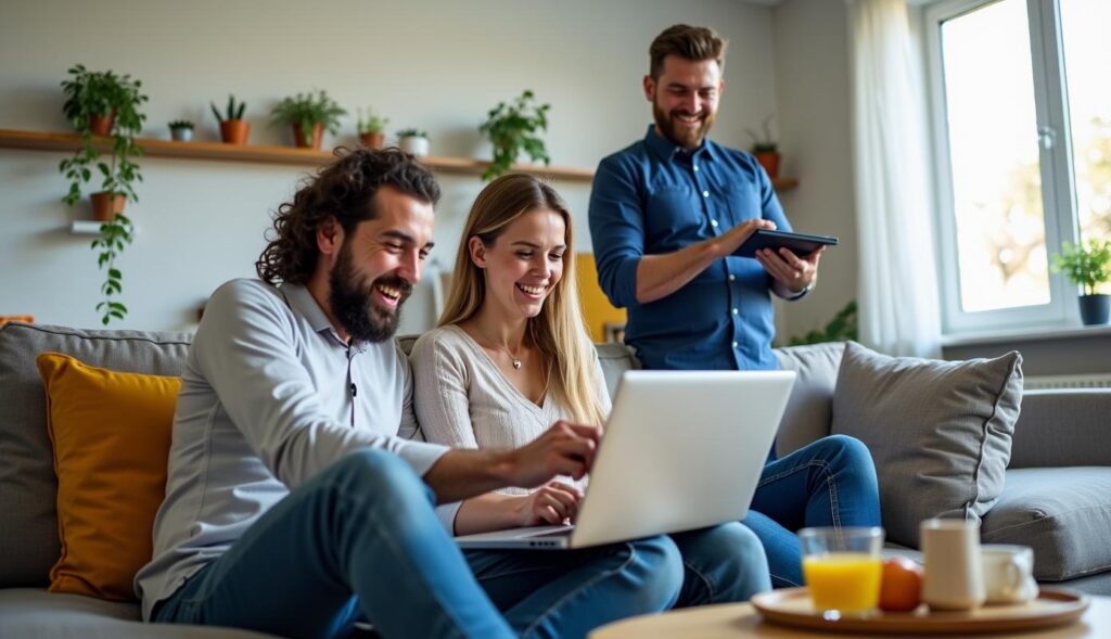 Moderne hjem med hurtigt fiberinternet