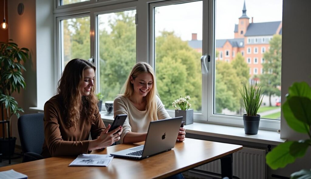 Skandinavisk kontor: fiber og byliv